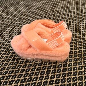 UGG Fluff Yeah Slide Sandals Peach Pink